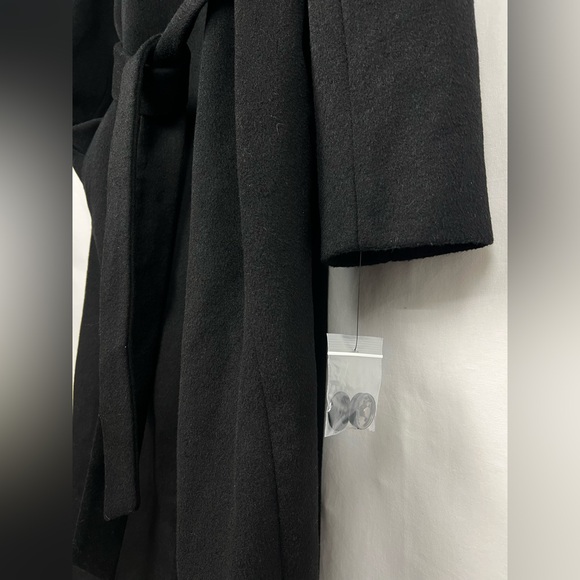 Sam Edelman Wool-Blend Belted Wrap Coat - Black, Size 14. High end quality - Picture 12 of 12